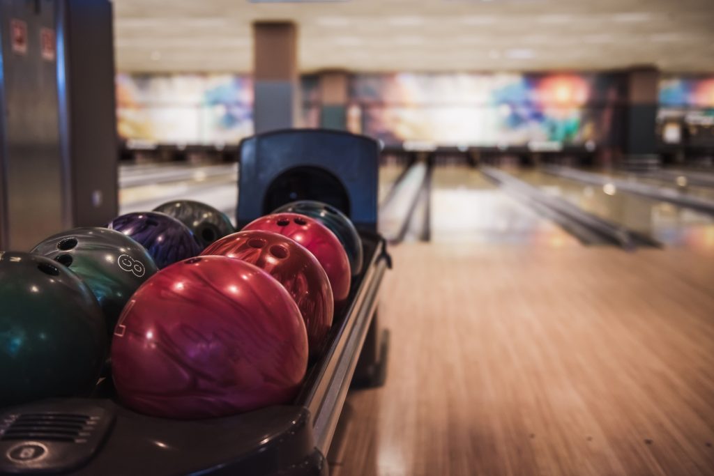 Modern bowling room